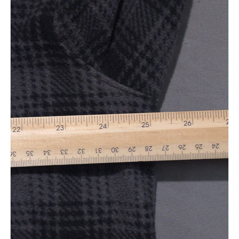 Wrangler Mens XL Black Grey Plaid Polar Fleece Shirt Jacket Shacket - Picture 10 of 13